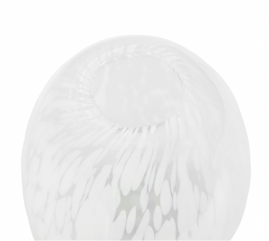 white speckled vase white