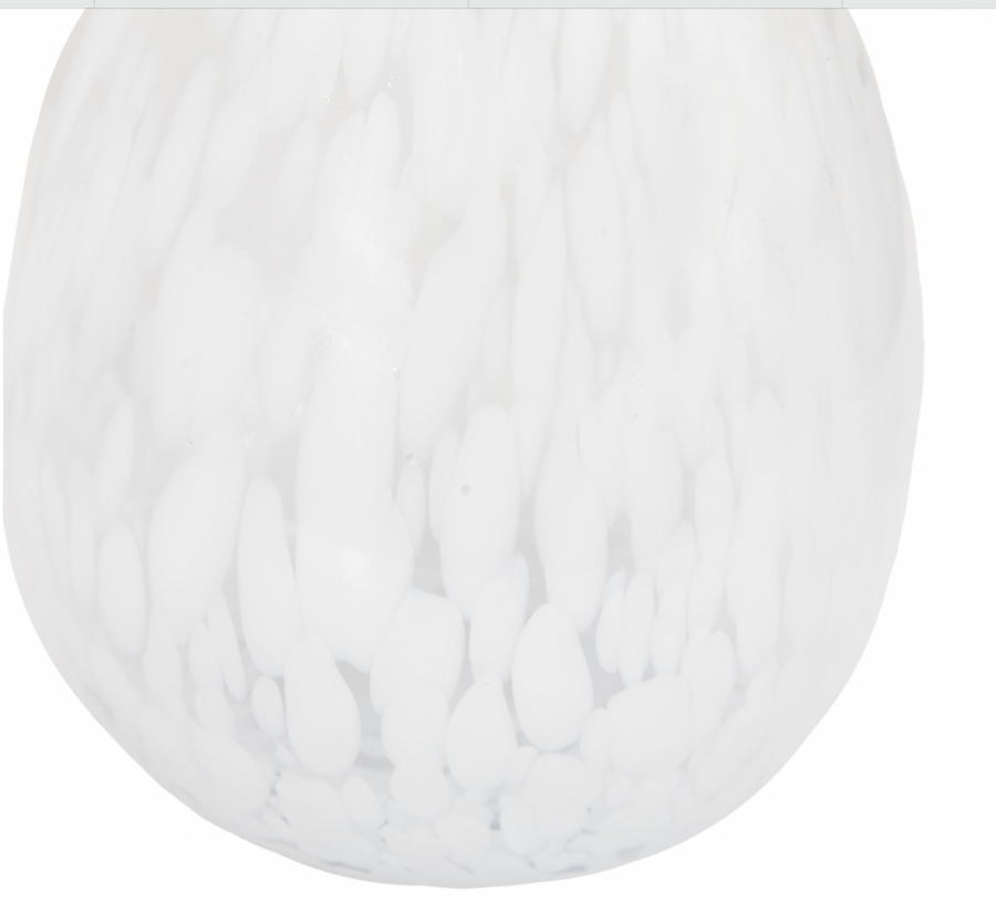 white speckled vase white