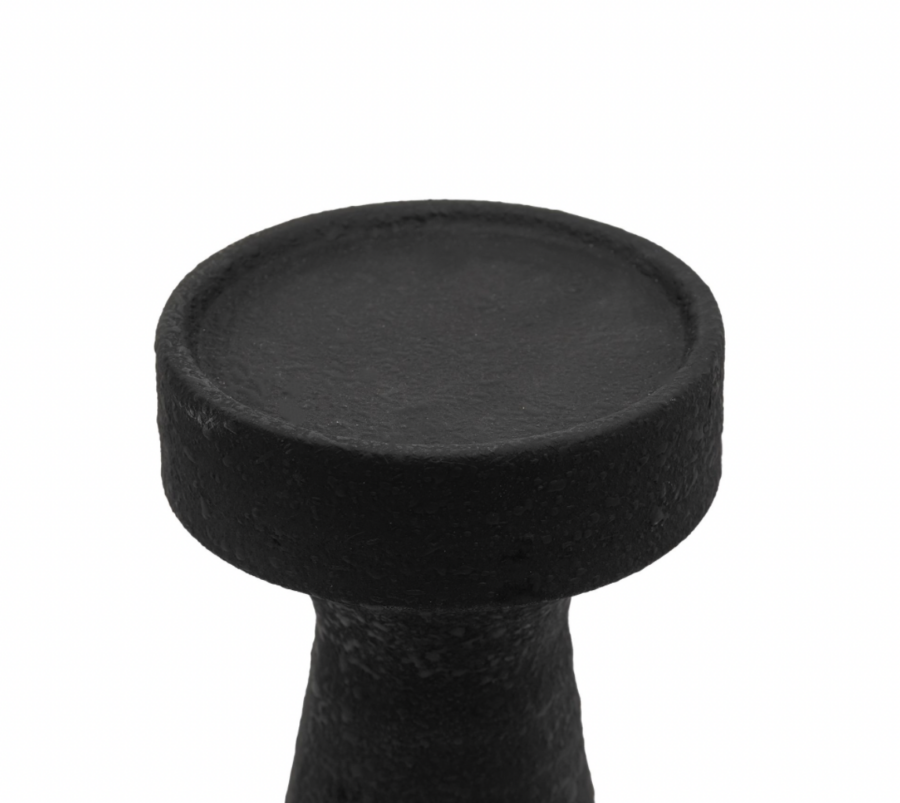 black zuma pillar candle holder