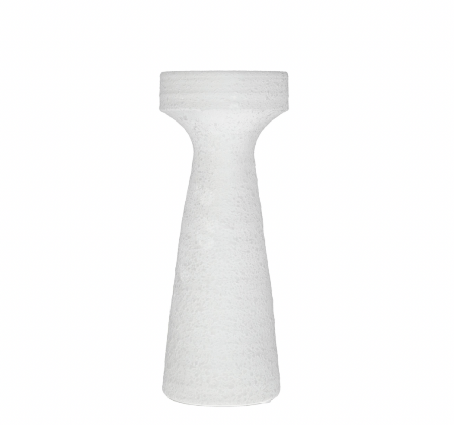 white zuma pillar candle holder