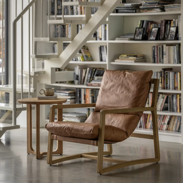 lounge chair vintage brown leather