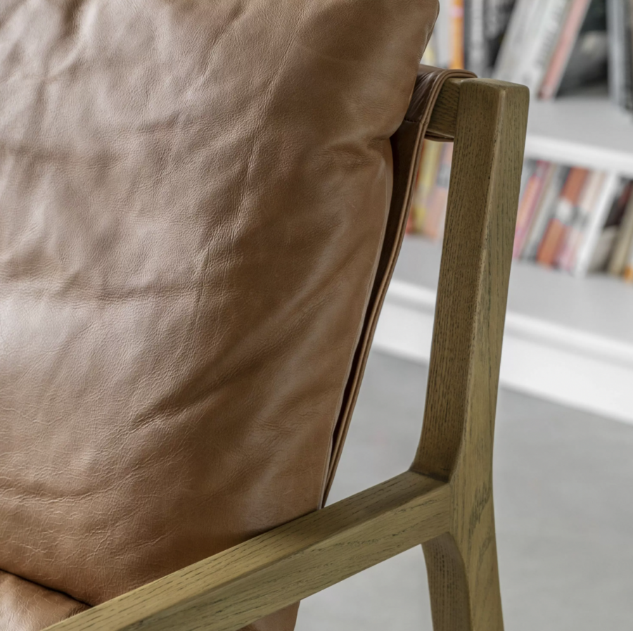 lounge chair vintage brown leather