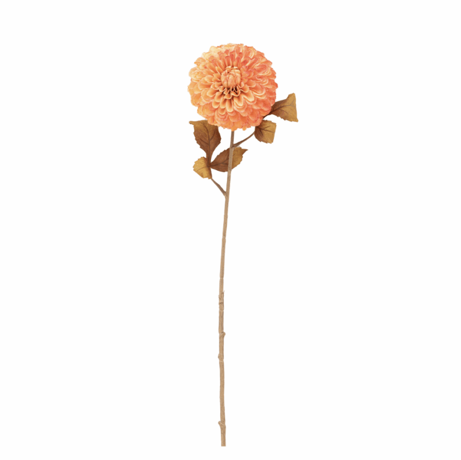 faux stem dahlia 6 pack orange