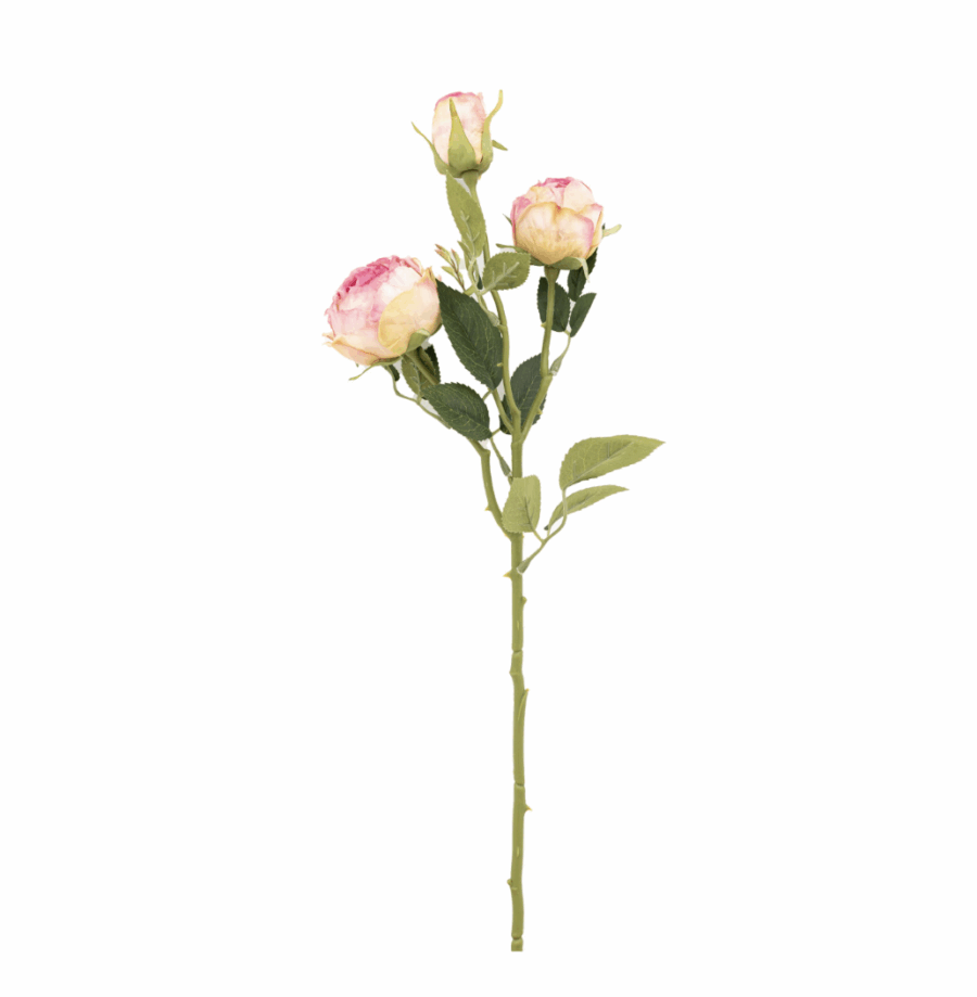 faux stem vintage rose 6 pack pink