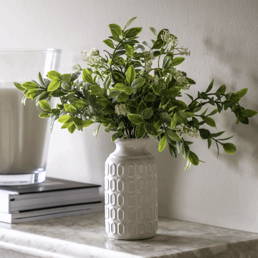 retro vase with eucalyptus (copy)