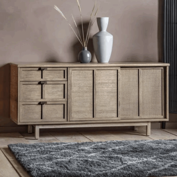 tyoko 3 drawer and sliding door sideboard
