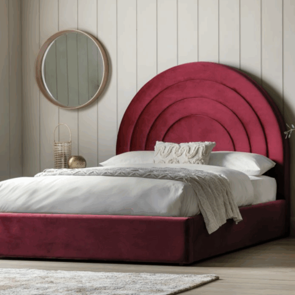padded arco bedstead olive (copy)