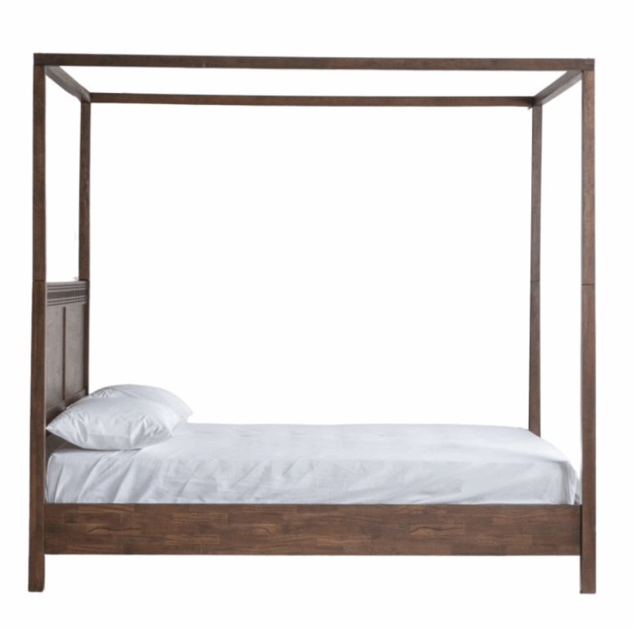 ibiza 4 poster bed king size (brown)