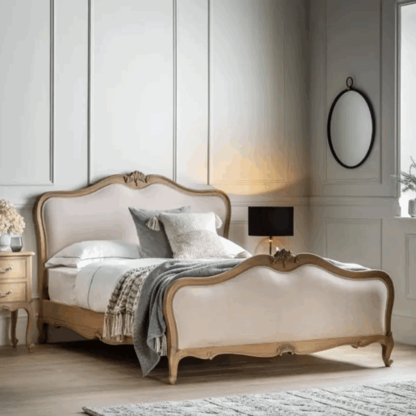 lugston linen upholstered bed super king
