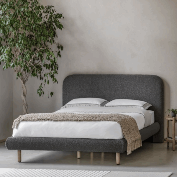 tedler bed king size (charcoal)