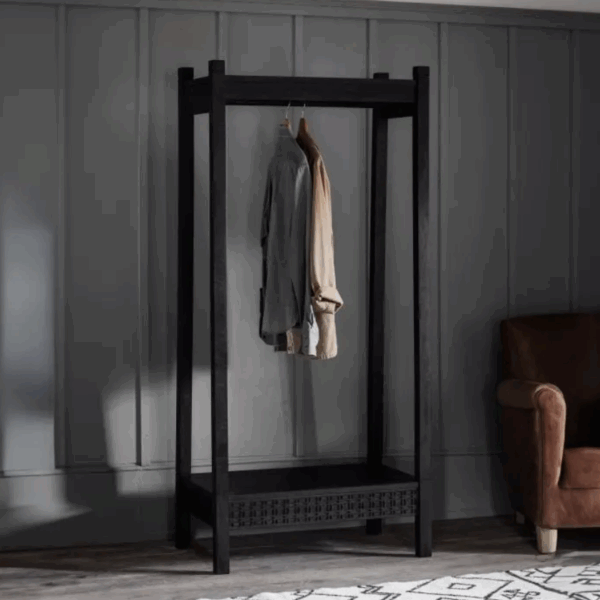 ibiza open wardrobe black