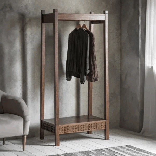 ibiza open wardrobe brown