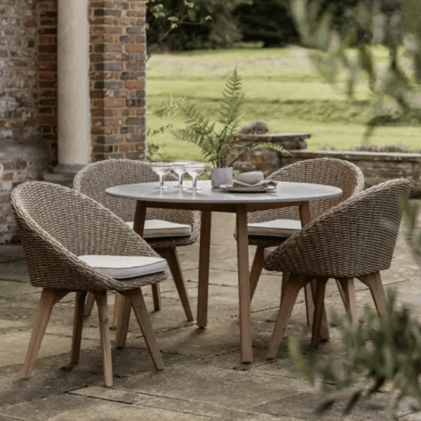leona 4 seater round dining set