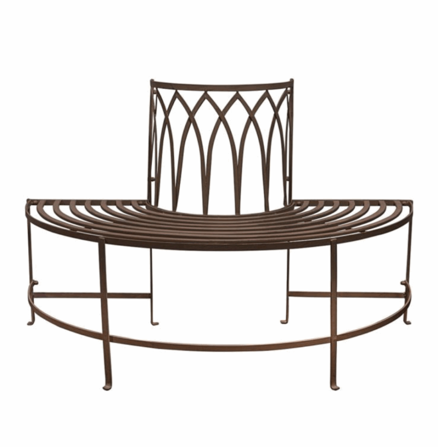 sarren outdoor tree bench seat distressed mocha