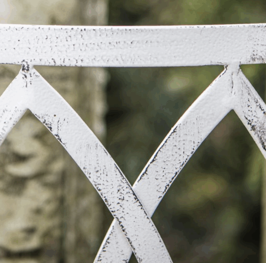sarren outdoor tree bench seat distressed white