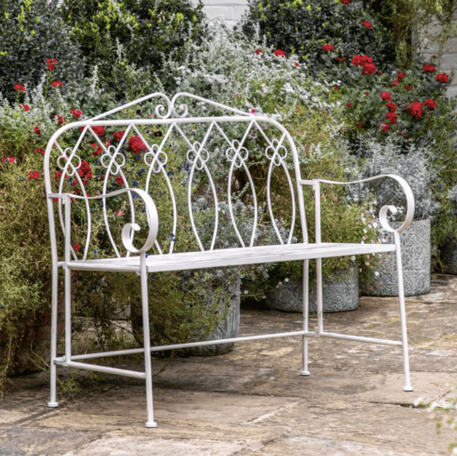 lusinda outdoor bench vanilla