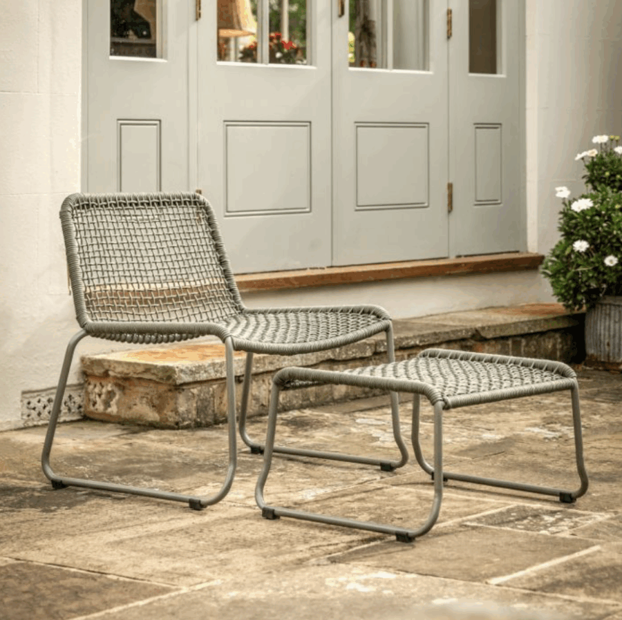 wieve lounge chair with footstool black (copy)