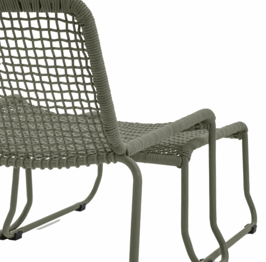 wieve lounge chair with footstool forest