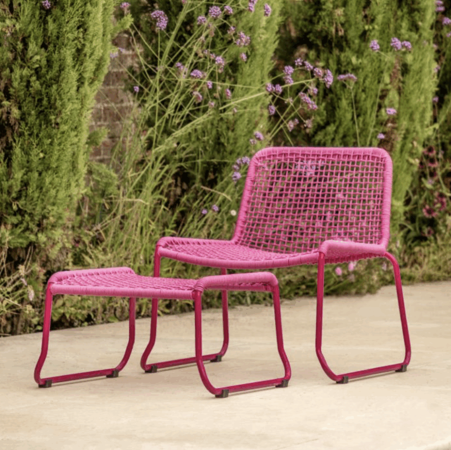 wieve lounge chair with footstool tangerine (copy)
