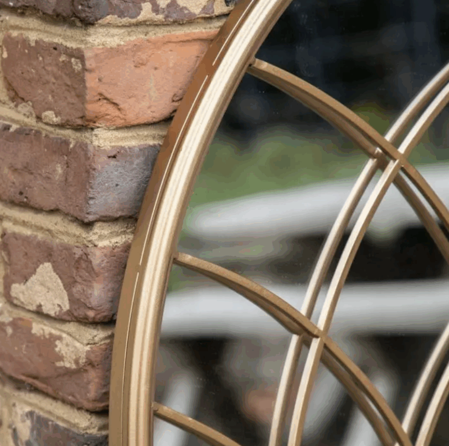 matio outdoor mirror gold