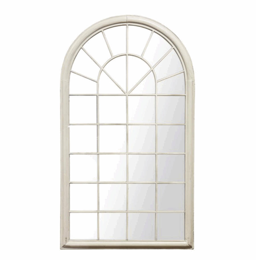 rupe outdoor mirror distressed white