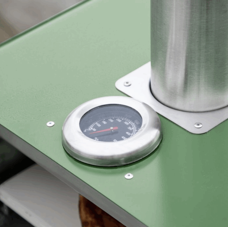 juta pellet pizza oven green