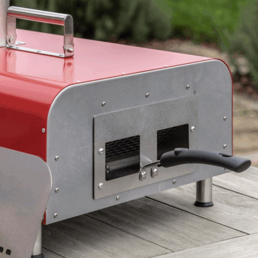 juta pellet pizza oven red