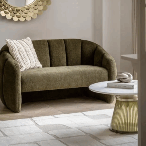 lutte 2 seater sofa moss green