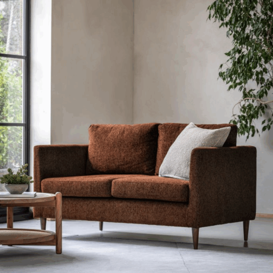 berlo sofa 2 seater rust