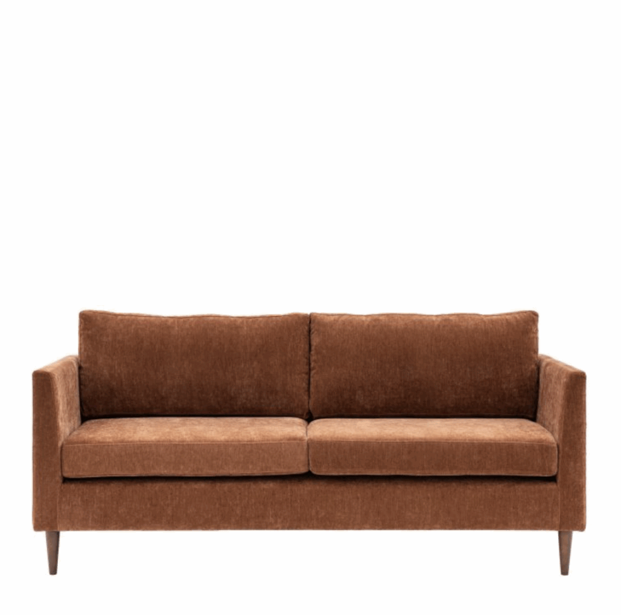 berlo sofa 3 seater rust