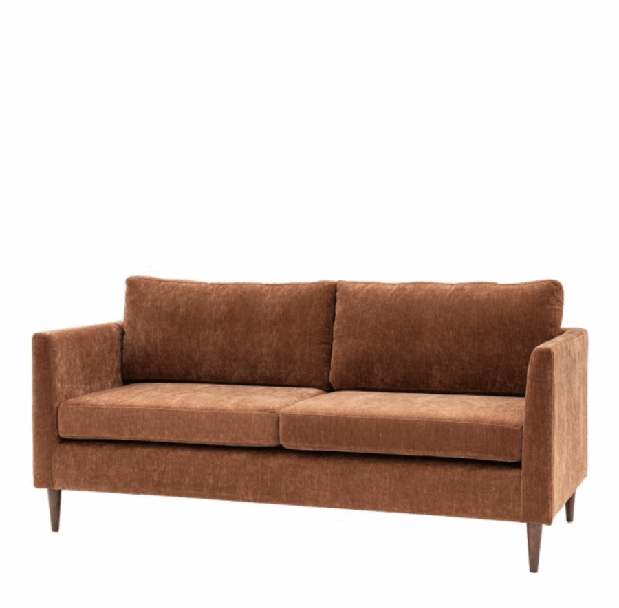 berlo sofa 3 seater rust