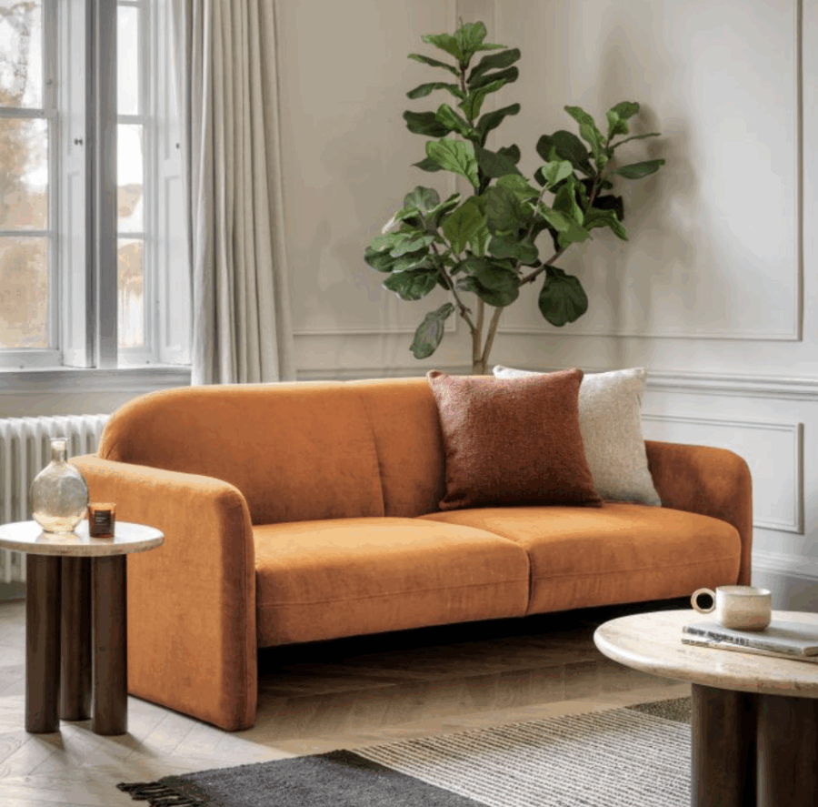 berlo sofa 3 seater rust (copy)