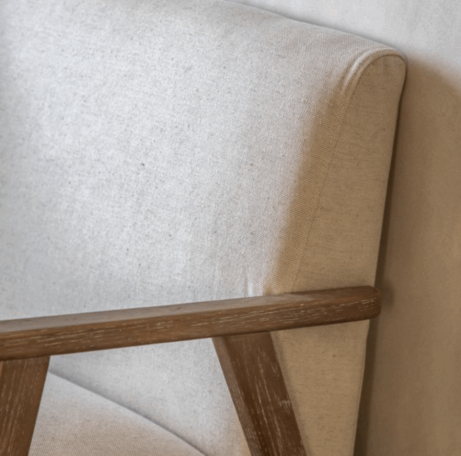 linen 2 seater natural sofa
