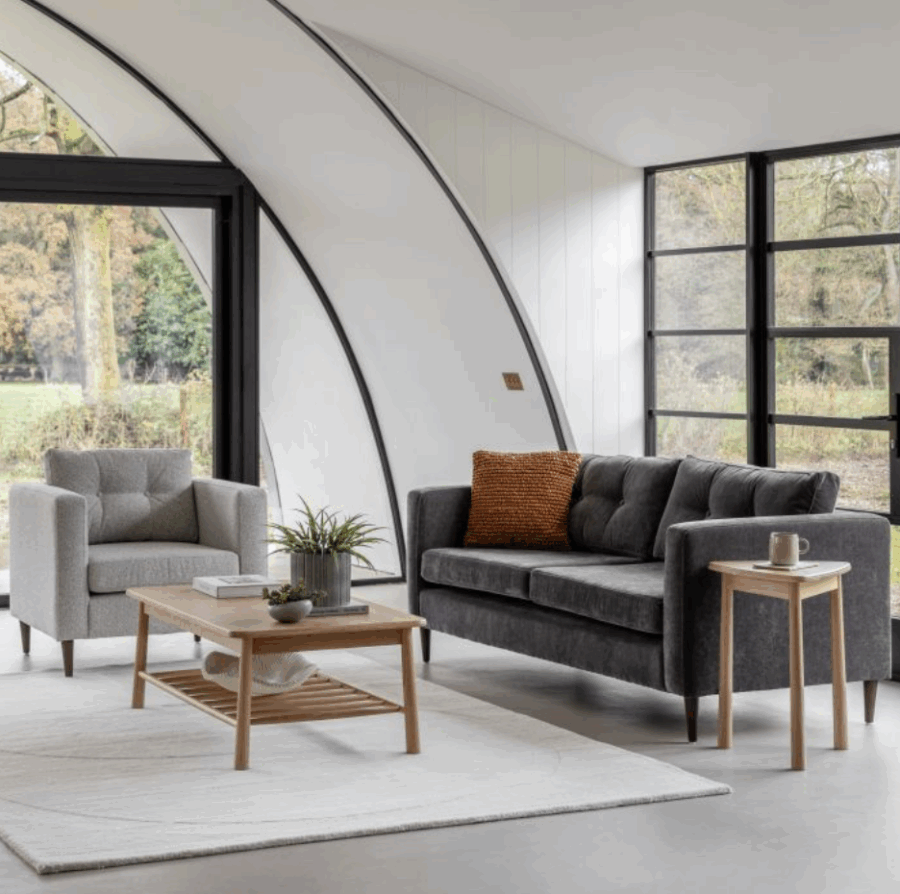 loreno sofa 3 seater charcoal