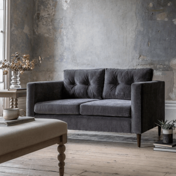 loreno sofa 2 seater charcoal