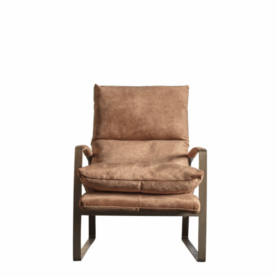 lounge chair leather ochre