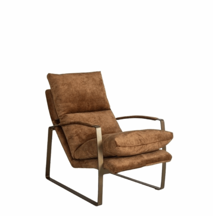 lounge chair leather ochre
