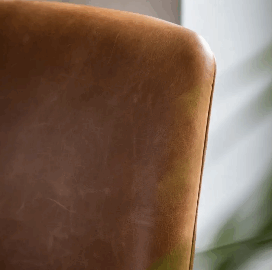 delata armchair brown leather