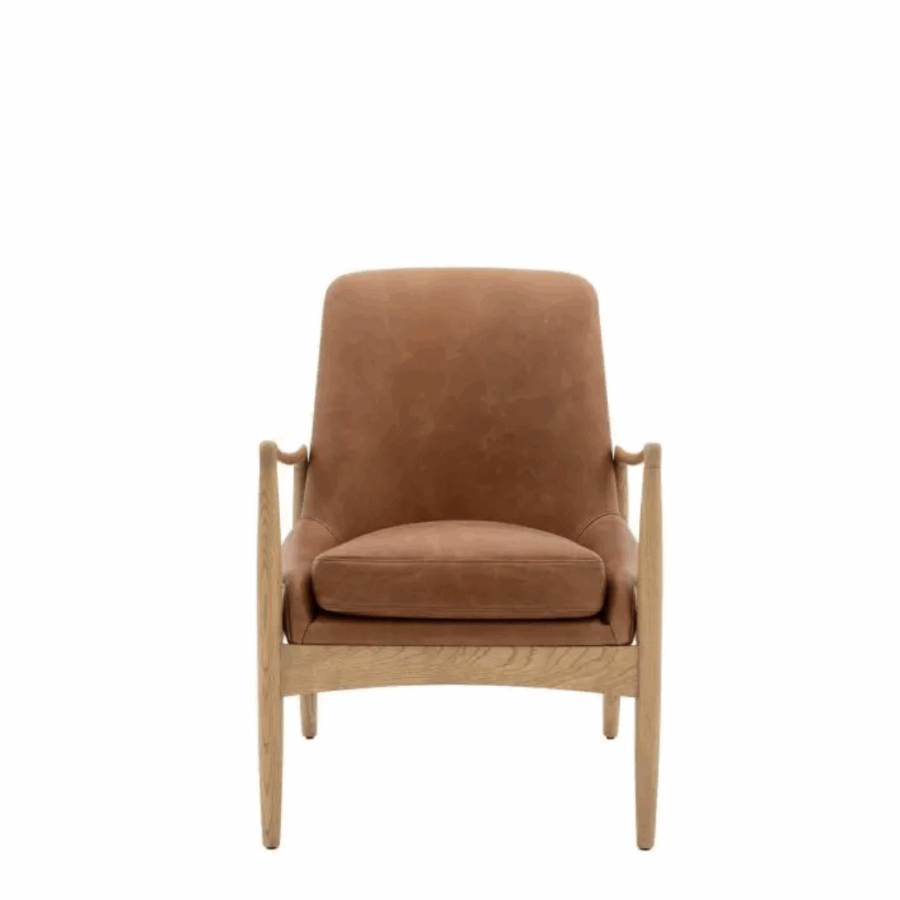 delata armchair brown leather