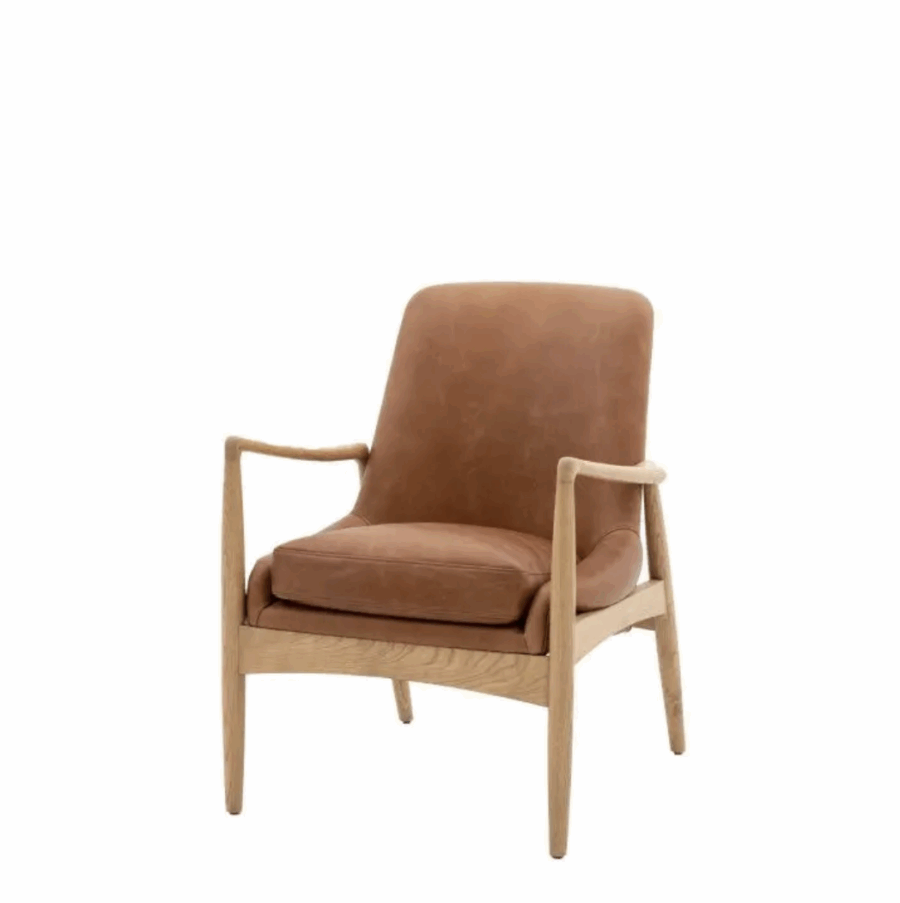 delata armchair brown leather