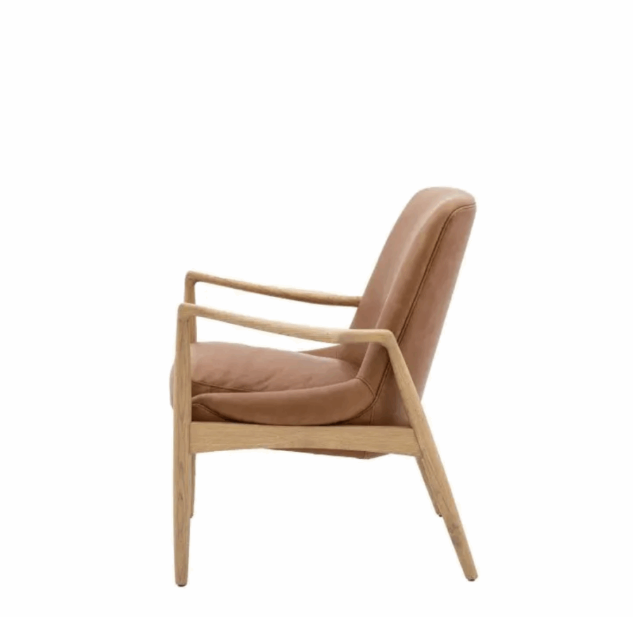 delata armchair brown leather