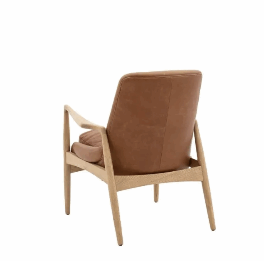delata armchair brown leather