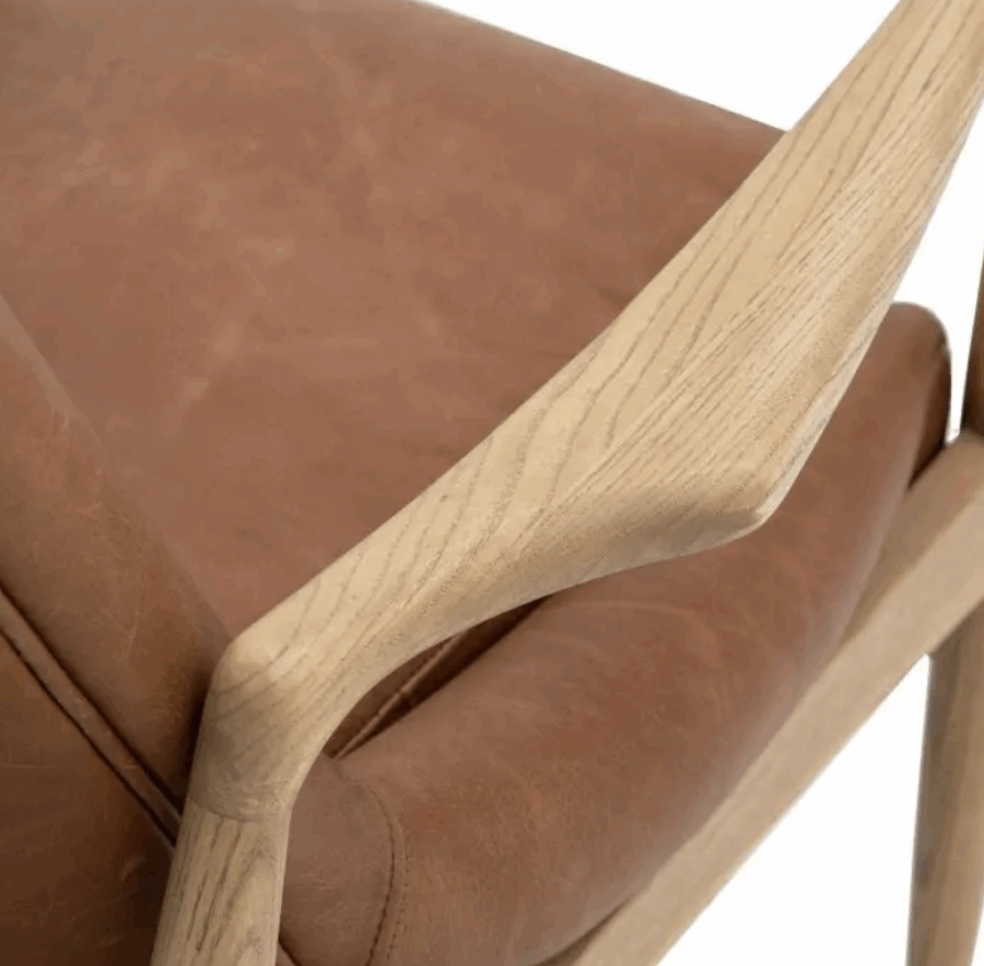 delata armchair brown leather