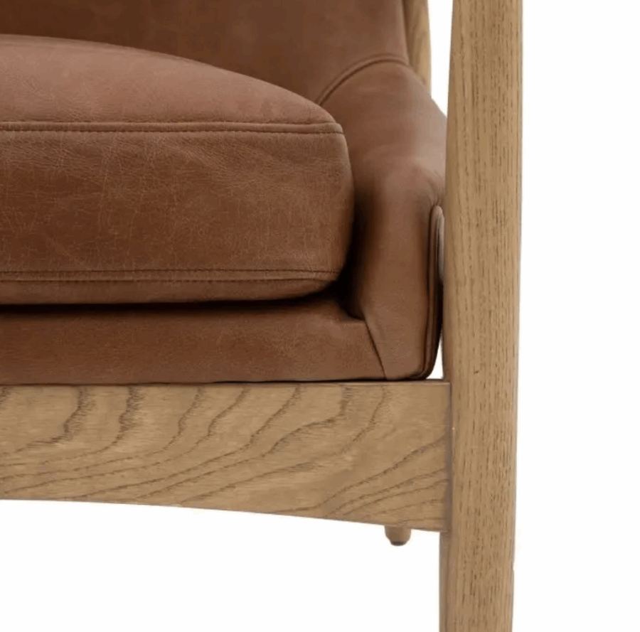 delata armchair brown leather