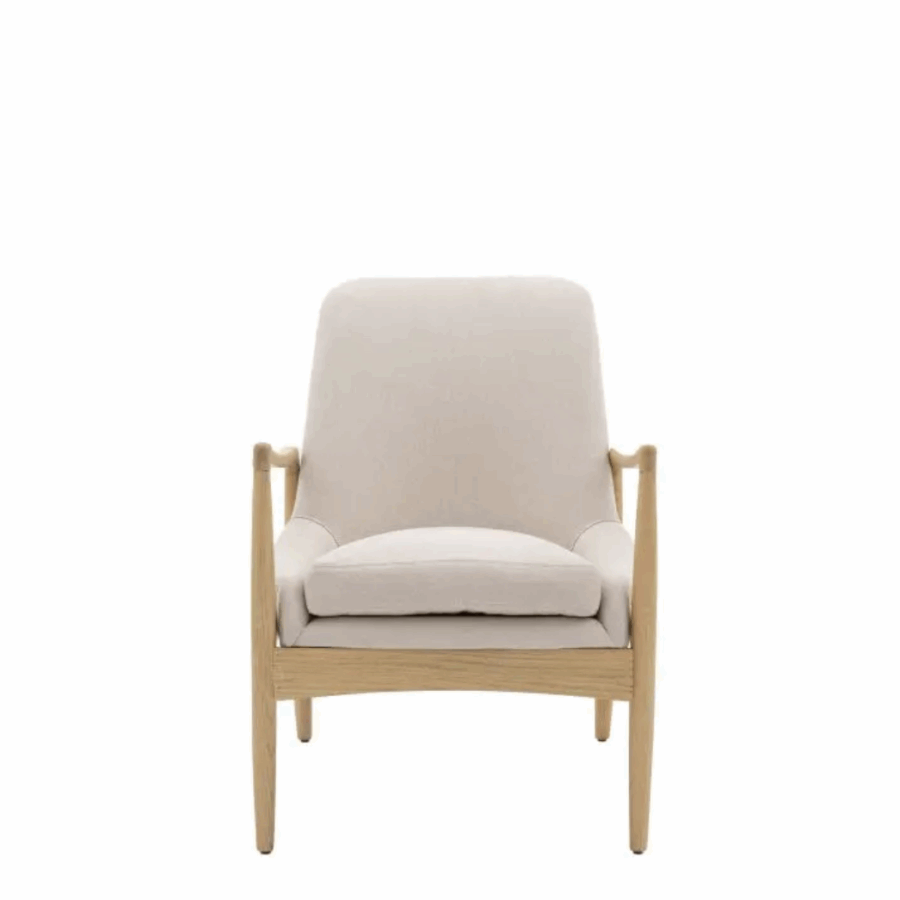delata armchair natural linen