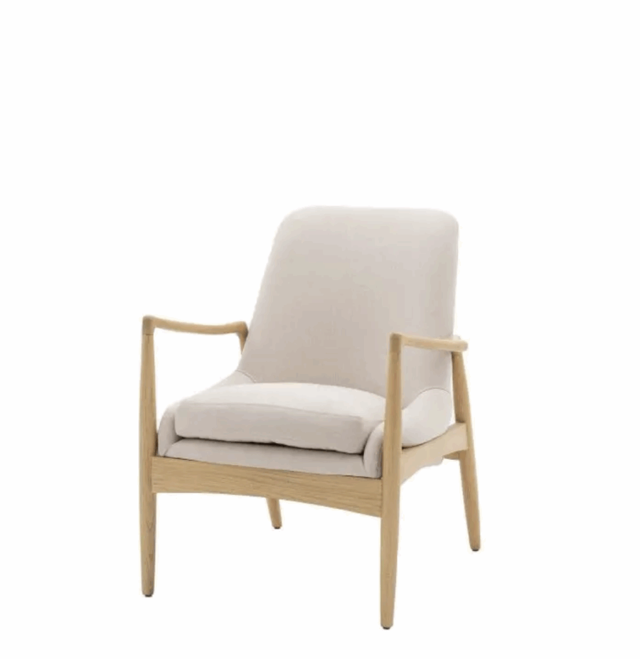 delata armchair natural linen