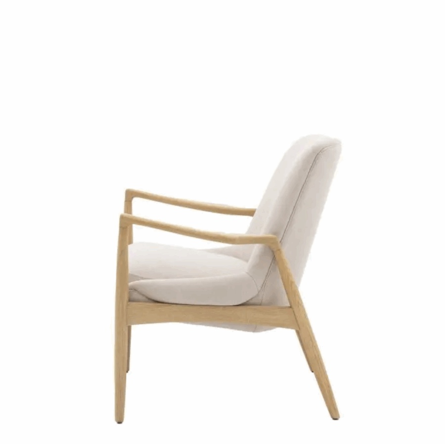 delata armchair natural linen