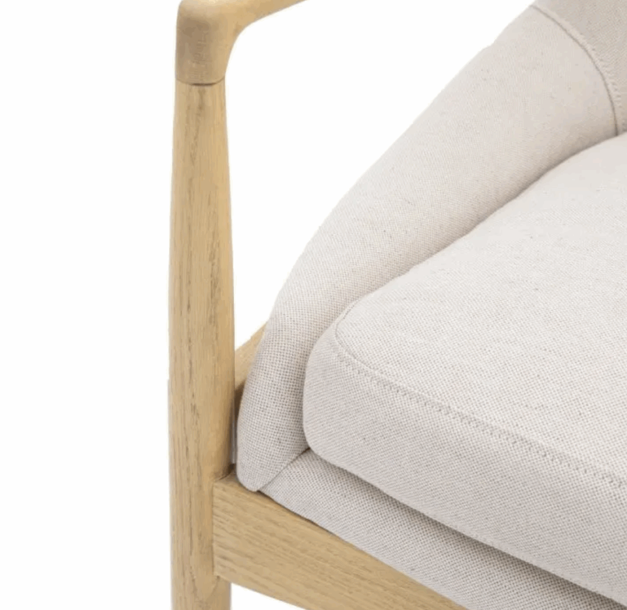 delata armchair natural linen