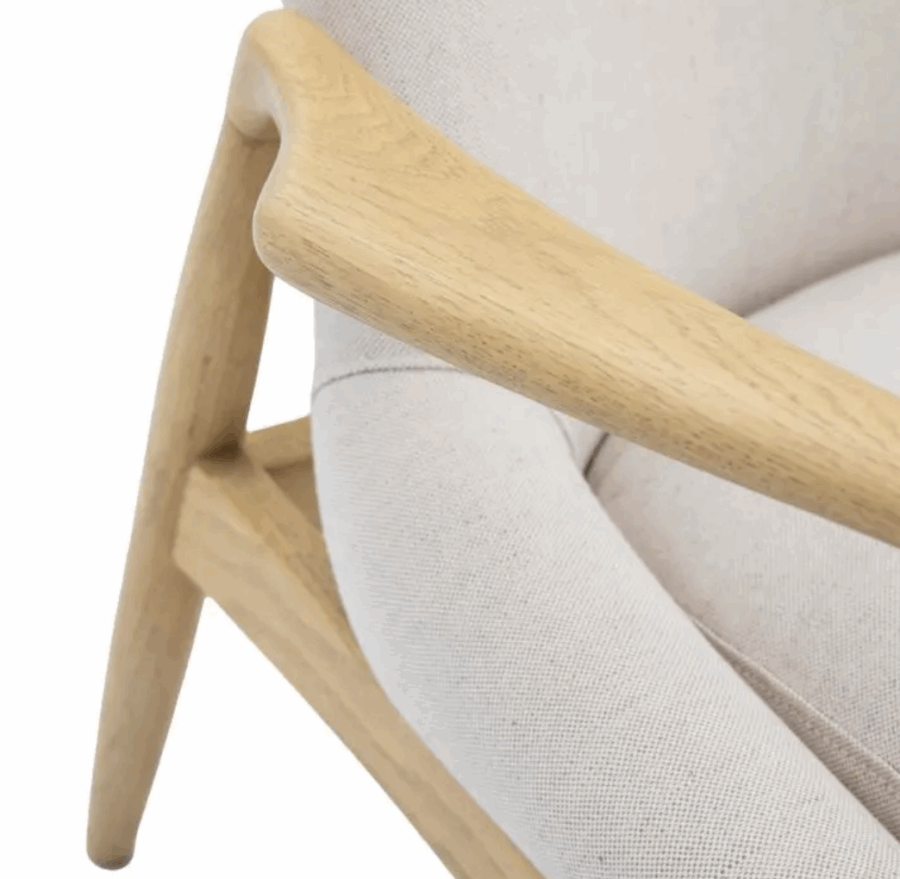 delata armchair natural linen