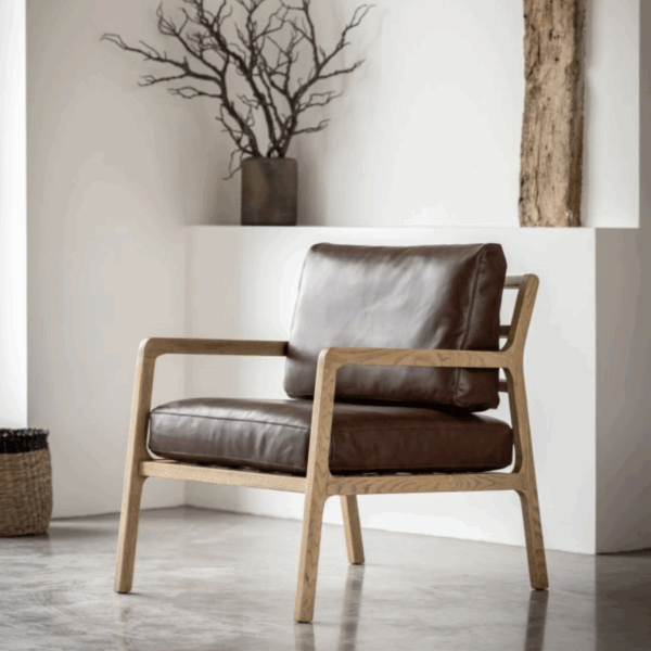 tontari armchair antique brown